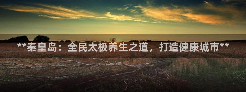 尊龙凯时贴吧：**秦皇岛：全民太极养生之道，打造健康城市