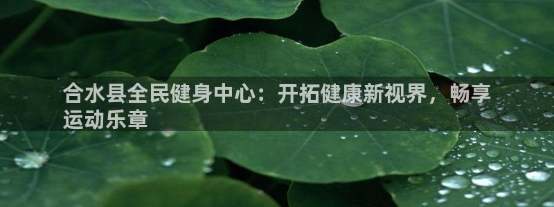 尊龙ag旗舰厅手机版：合水县全民健身中心：开拓健康新视界，畅